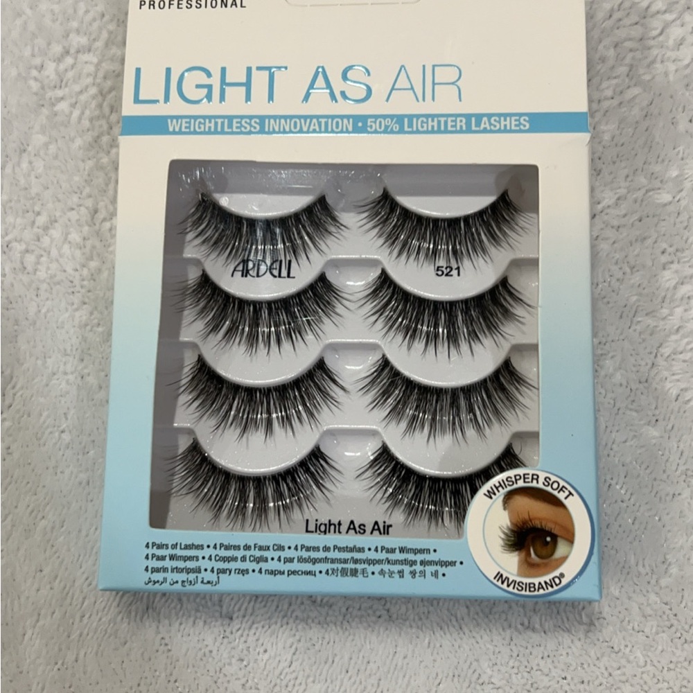 Ardell 4 Pack Light as Air False Eyelashes New In Box